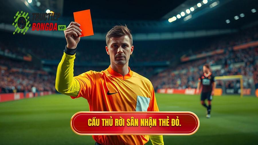 1. Cầu thủ rời sân nhận thẻ đỏ.