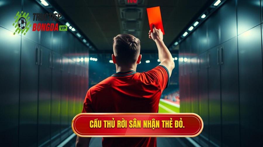 2. Cầu thủ rời sân nhận thẻ đỏ.