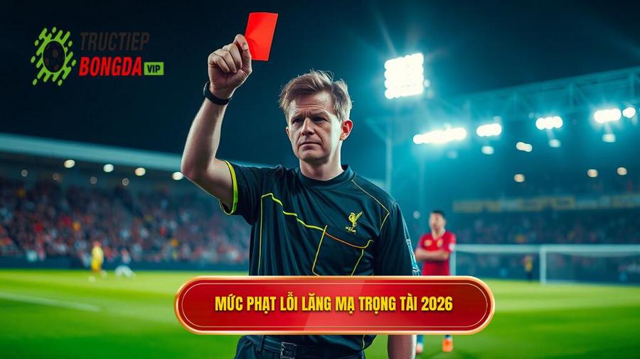 2. Mức phạt lỗi lăng mạ trọng tài 2026