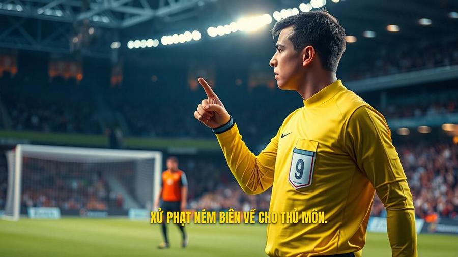 3. Xử phạt ném biên về cho thủ môn.