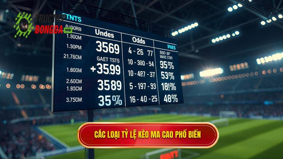 Các loại tỷ lệ phổ biến trong Kèo bóng đá Ma Cao