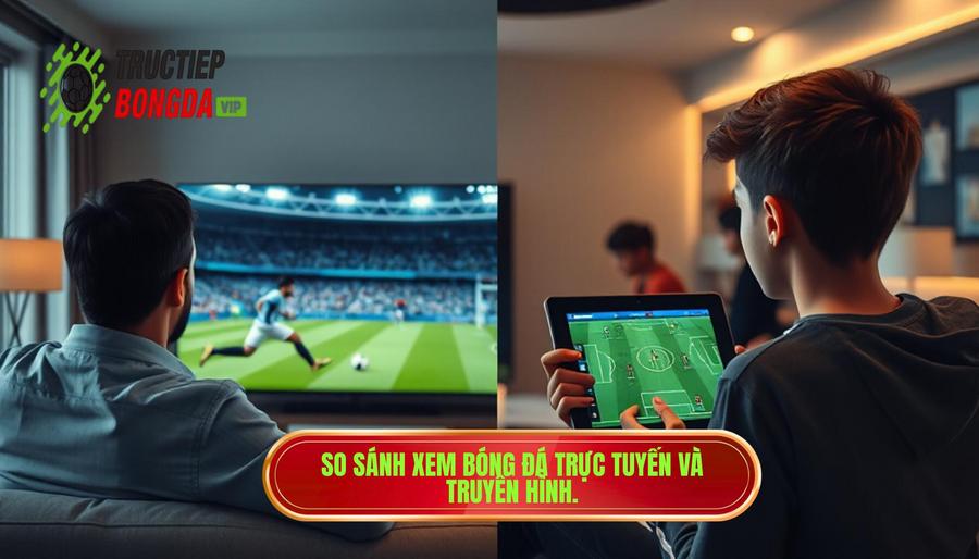 Bảng so sánh trải nghiệm giữa xem bóng đá trực tuyến và truyền hình truyền thống